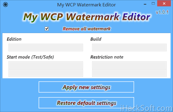 My WCP Watermark Editor