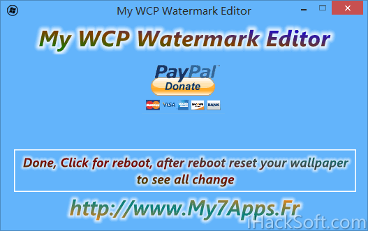 My WCP Watermark Editor