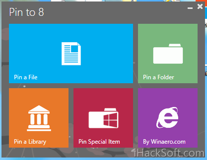 Pin to 8 – Windows 8.1开始屏幕任意添加项目