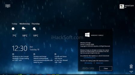 超炫的Windows 9主题皮肤 – Windows 9 Single
