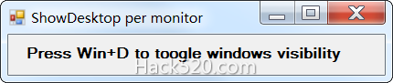 多显示器 Win + D 只隐藏当前桌面窗口 – ShowDesktop Per Monitor