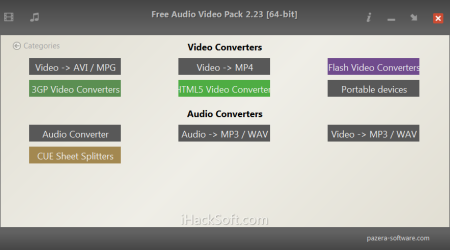 免费简单的全格式音视频转换工具 – Free Audio Video Pack 绿色版